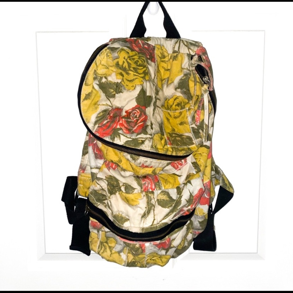 Rose print backpack